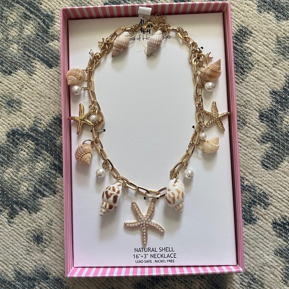 House of Harlow Shell Gold Necklace